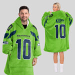 Adult 10 Seattle Football Unisex Blanket Hoodie