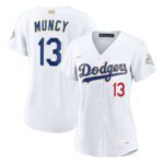 Max Muncy #13 Women's Los Angeles Dodgers White 2026 Gold Collection Stadium Jersey - White