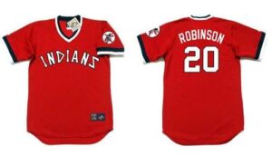 Cleveland Indians #20 Eddie Robinson Red 1978 Turn Back The Clock Stitched Jersey