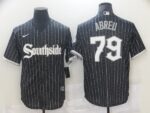 Men's  Chicago White Sox #79 Jose Abreu Black 2021 City Connect Cool Base Jersey