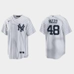 Men's New York Yankees #48 Anthony Rizzo Cool Base Home White Jersey