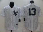 Men's  New York Yankees #13 Alex Rodriguez White Cool Base Stitched Jersey