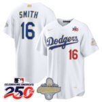 Will Smith #16 Los Angeles Dodgers 250th Patch White 2026 Gold Collection Stadium Jersey - White
