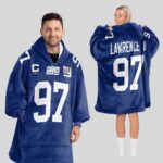 Adult D.L 97 Captain New York G Football Unisex Blanket Hoodie