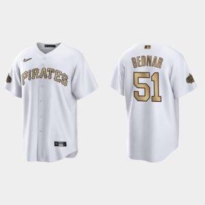 Men's Pittsburgh Pirates #51 David Bednar 2022 All-Star Game Cool Base Jersey - White