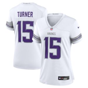Dallas Turner Minnesota Vikings Women's Alternate Game Player Jersey - White