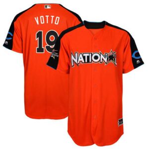 Cincinnati Reds #19 Joey Votto Orange 2017 All-Star National League Stitched Jersey