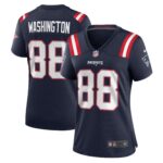 Scotty Washington New England Patriots  Women's Home Game Player Jersey - Navy