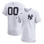 New York Yankees White Home Elite Sponsor Patch Pick-A-Player Retired Roster Jersey
