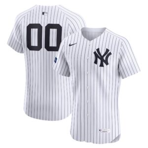 New York Yankees White Home Elite Sponsor Patch Pick-A-Player Retired Roster Jersey
