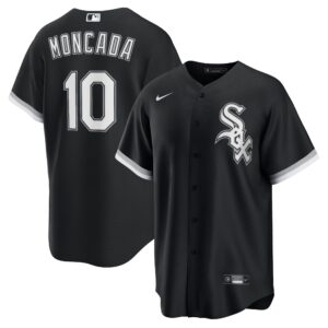 Men's Chicago White Sox Yoan Moncada  Black Alternate Replica Player Name Jersey