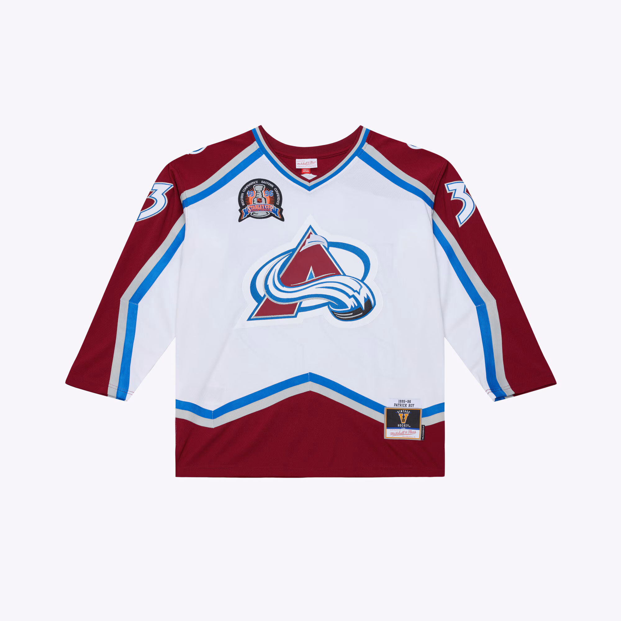 Colorado Avalanche Patrick Roy Mitchell & Ness White 1995 Power Play Jersey
