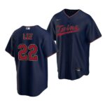 Men's Minnesota Twins #22 Brooks Lee 2022 Draft Jersey Navy Alternate