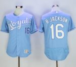 Kansas City Royals #16 Bo Jackson Light Blue Flexbase Collection Stitched Jersey