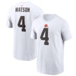 Men's Deshaun Watson White Cleveland Browns Player Name & Number T-Shirt