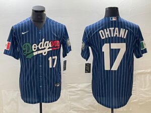 Men's Los Angeles Dodgers #17  Blue Shohei Ohtani Jersey