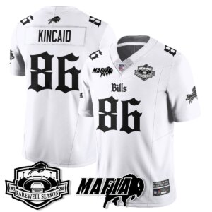 Dalton Kincaid #86 Buffalo Bills BUF Mafia Gothic Vapor Limited Jersey - Farewell Highmark Patch - All Stitched