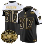 Minuteman #617 New England Patriots 2026 AFC East Champions Gold Vapor Limited Jersey - All Stitched