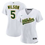 Women's Athletics Jacob Wilson #5 White Home Replica Jersey