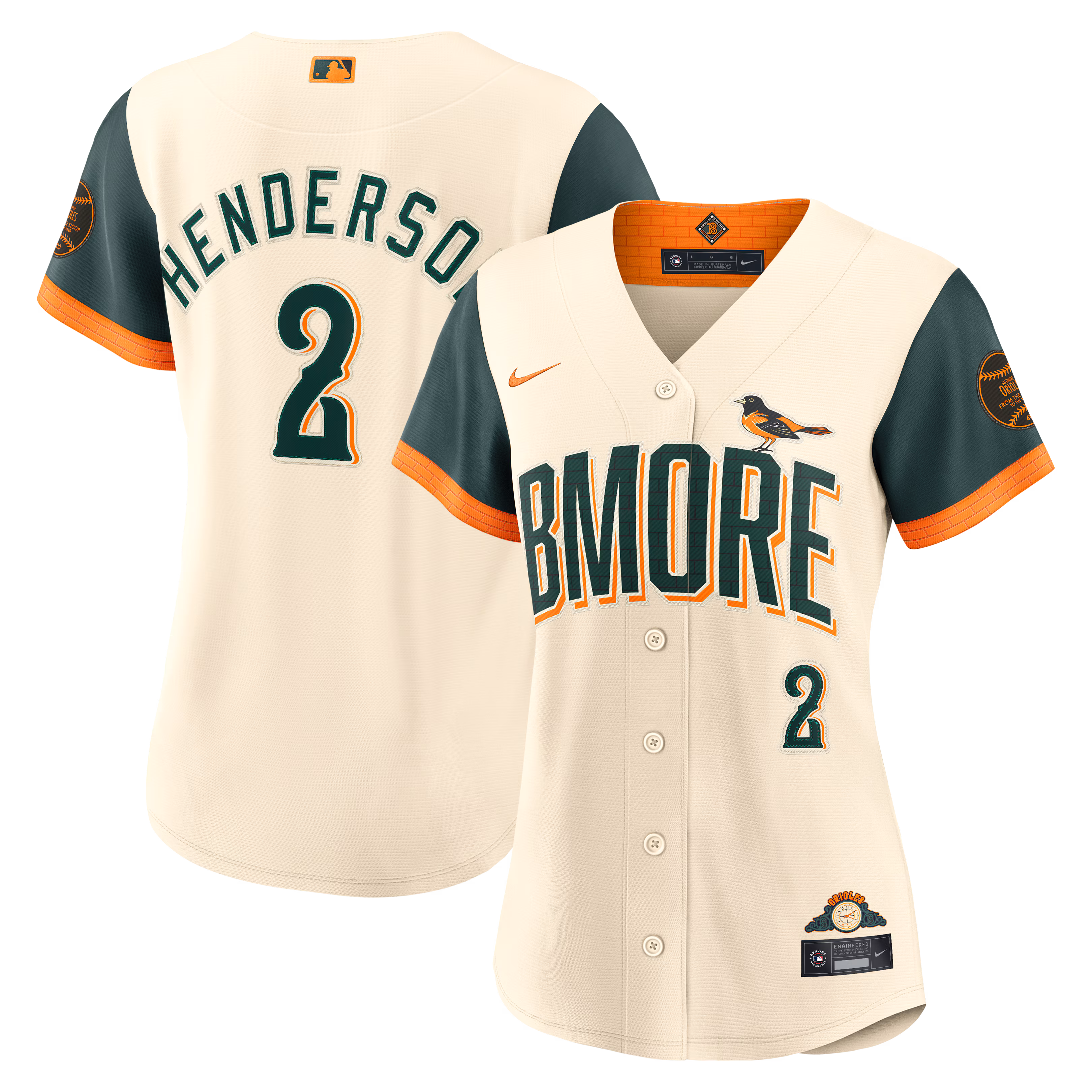 Women's Baltimore Orioles Gunnar Henderson #2 Cream 2026 City Connect Stadium Jersey