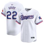 Men's Texas Rangers #22 Jon Gray  White Home Limited Player Jersey