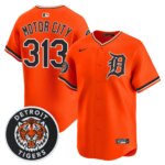 Motor City #313 Detroit Tigers Alternate Vapor Premier Limited Jersey - Orange