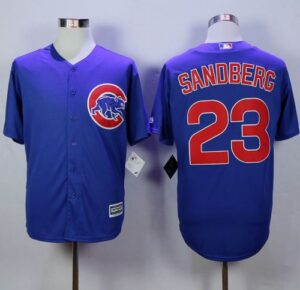 Chicago Cubs #23 Ryne Sandberg Blue New Cool Base Stitched Jersey