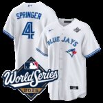 George Springer #4 Toronto Blue Jays 2025 World Series Replica Jersey - White