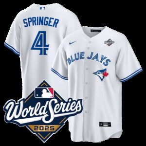 George Springer #4 Toronto Blue Jays 2025 World Series Replica Jersey - White