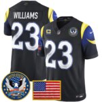Kyren Williams #23 Los Angeles Rams 2025 United States 250th Anniversary Patch Vapor Limited Jersey - All Stitched