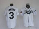Tampa Bay Rays #3 Evan Longoria Stitched White Jersey