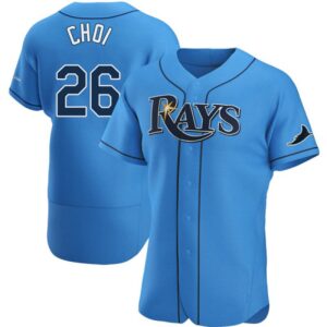 Men's Tampa Bay Rays #26 Ji-Man Choi Light Blue Alternate  Jersey