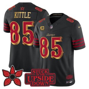 George Kittle #85 San Francisco 49ers Rivalries x Stranger Things Vapor Limited Jersey - All Stitched
