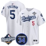 Freddie Freeman #5 Los Angeles Dodgers 2025 World Series Home Limited Player Jersey - White