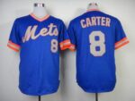 Mitchell And Ness 1983 New York Mets #8 Gary Carter Blue Throwback Stitched Jersey