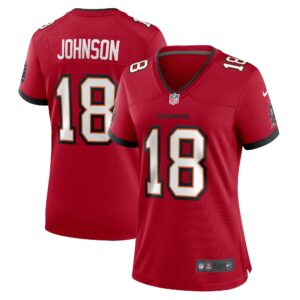 Tyler Johnson Tampa Bay Buccaneers  Women's Home Game Player Jersey - Red