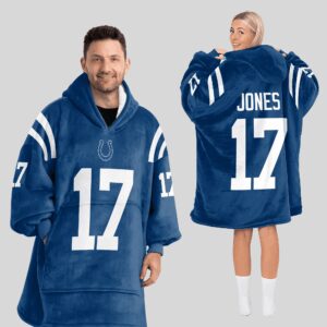Adult 17 Indianapolis Football Unisex Blanket Hoodie