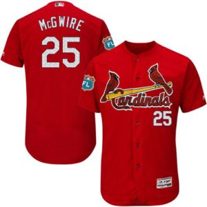 Men's St. Louis Cardinals #25 Mark McGwire Red Flexbase Collection Stitched Jersey