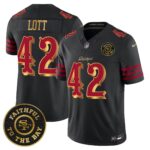 San Francisco 49ers Ronnie Lott #42  Rivalries Vapor Limited Jersey - Faithful To The Bay Patch - All Stitched