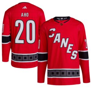 Sebastian Aho Carolina Hurricanes  Reverse Retro 2.0 Authentic Player Jersey - Red