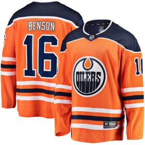 Tyler Benson Edmonton Oilers Home Breakaway Player Jersey - Orange