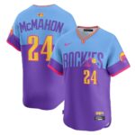 Men's #24 Ryan McMahon Colorado Rockies  2025 City Connect Limited Player Purple/Light Blue Jersey