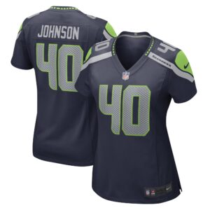 Darryl Johnson Seattle Seahawks  Women's Game Player Jersey - College Navy