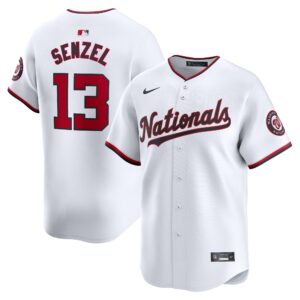 Men's Washington Nationals Nick Senzel  White Home Limited Player Jersey