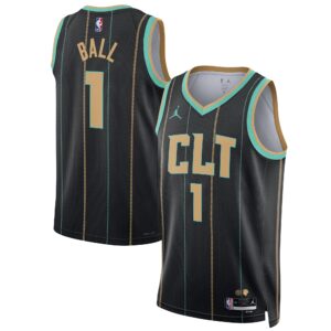 LaMelo Ball Charlotte Hornets  Brand Unisex 2022/23 Swingman Jersey - City Edition - Black