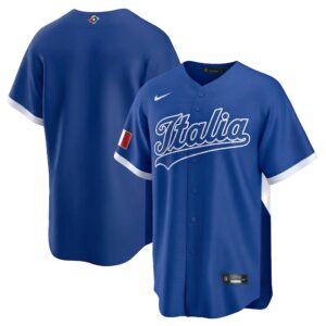 Team Italy Baseball 2026 World Baseball Classic Road Stadium Jersey - Navy