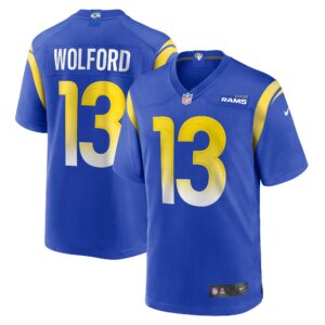 John Wolford Los Angeles Rams  Game Player Jersey - Royal