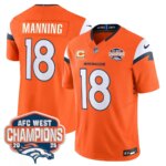 Peyton Manning #18 Denver Broncos DEN AFC West Champions Patch Vapor Limited Jersey V2 - All Stitched