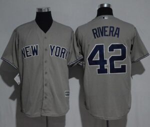New York Yankees #42 Mariano Rivera Grey New Cool Base Stitched Jersey