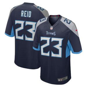 John Reid Tennessee Titans  Home Game Player Jersey - Navy
